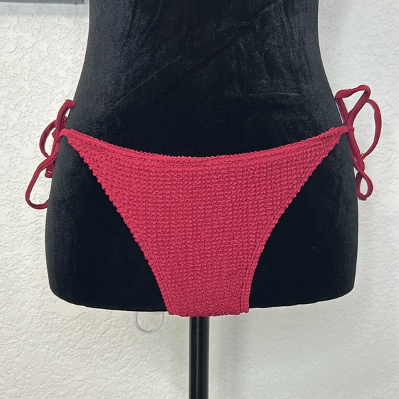 XHILARATION Small Maroon Bikini with crisscross back tie sides - Picture 3 of 16